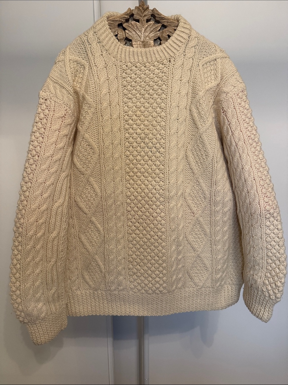 EUC Vintage 70’s John Molloy Irish Wool Aran Chunky Cable Knit Sweater